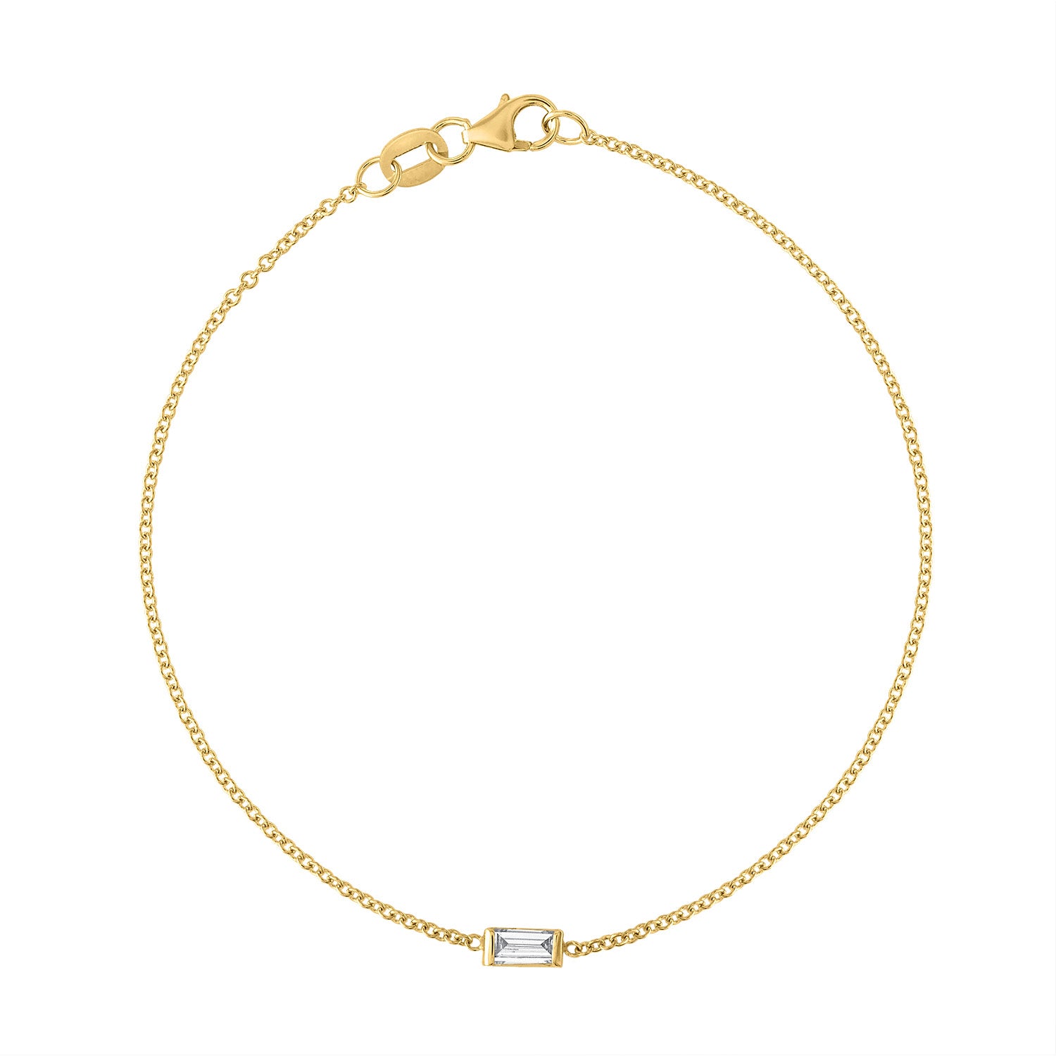Baguette Bezel Diamond Bracelet