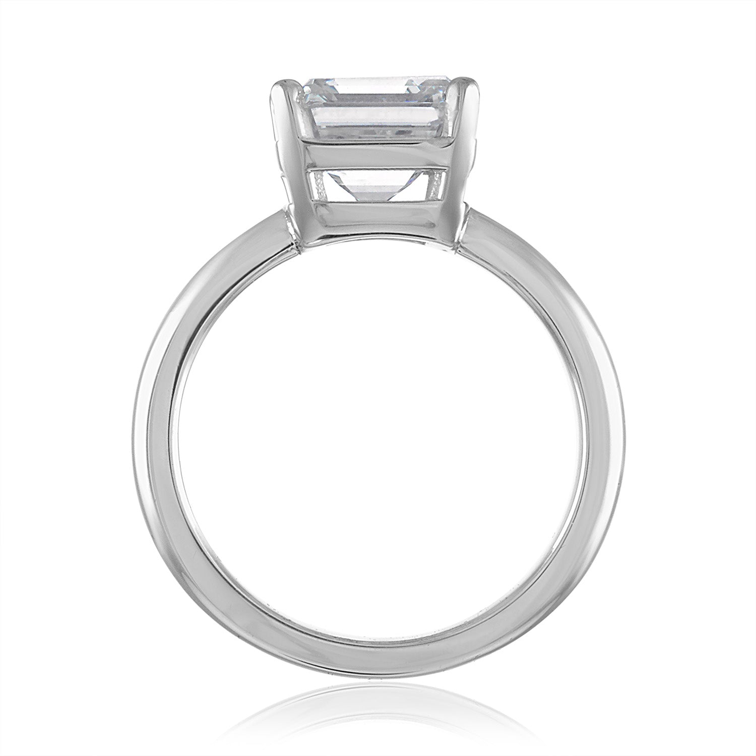 Emerald Solitaire Engagement Ring
