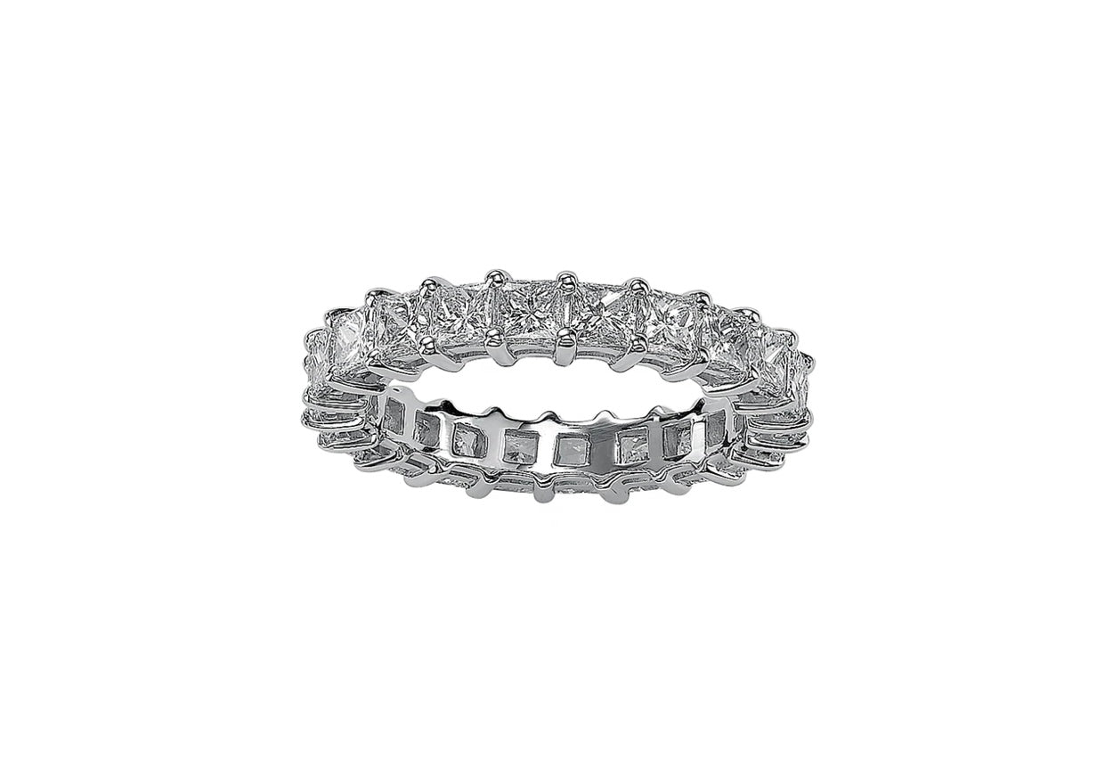 Petite Diamond Princess Cut Eternity Band