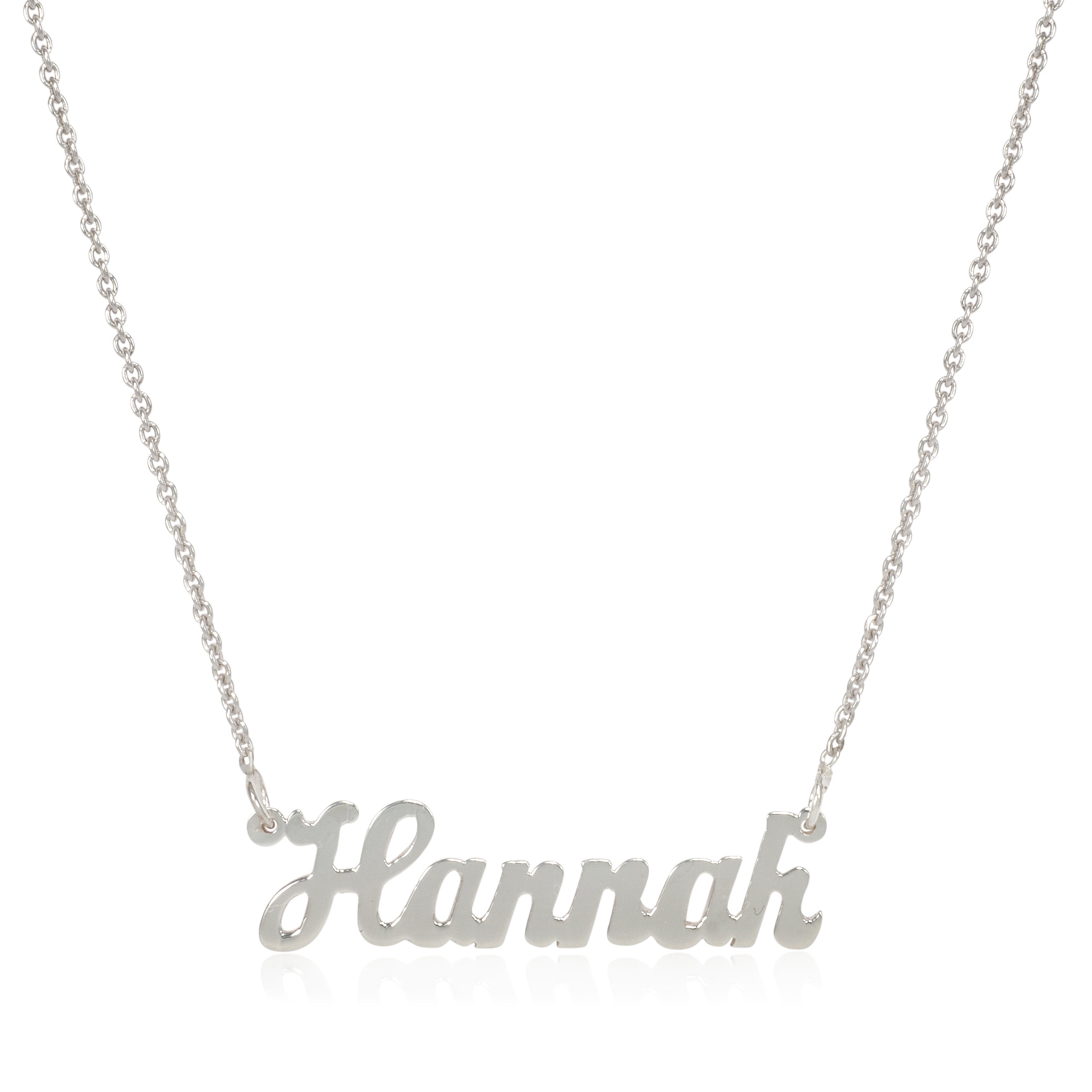 Hannah Script Name Necklace