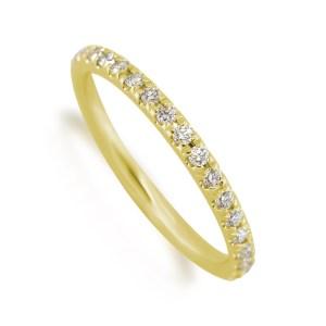 Platinum Micro Pave Diamond Wedding Band