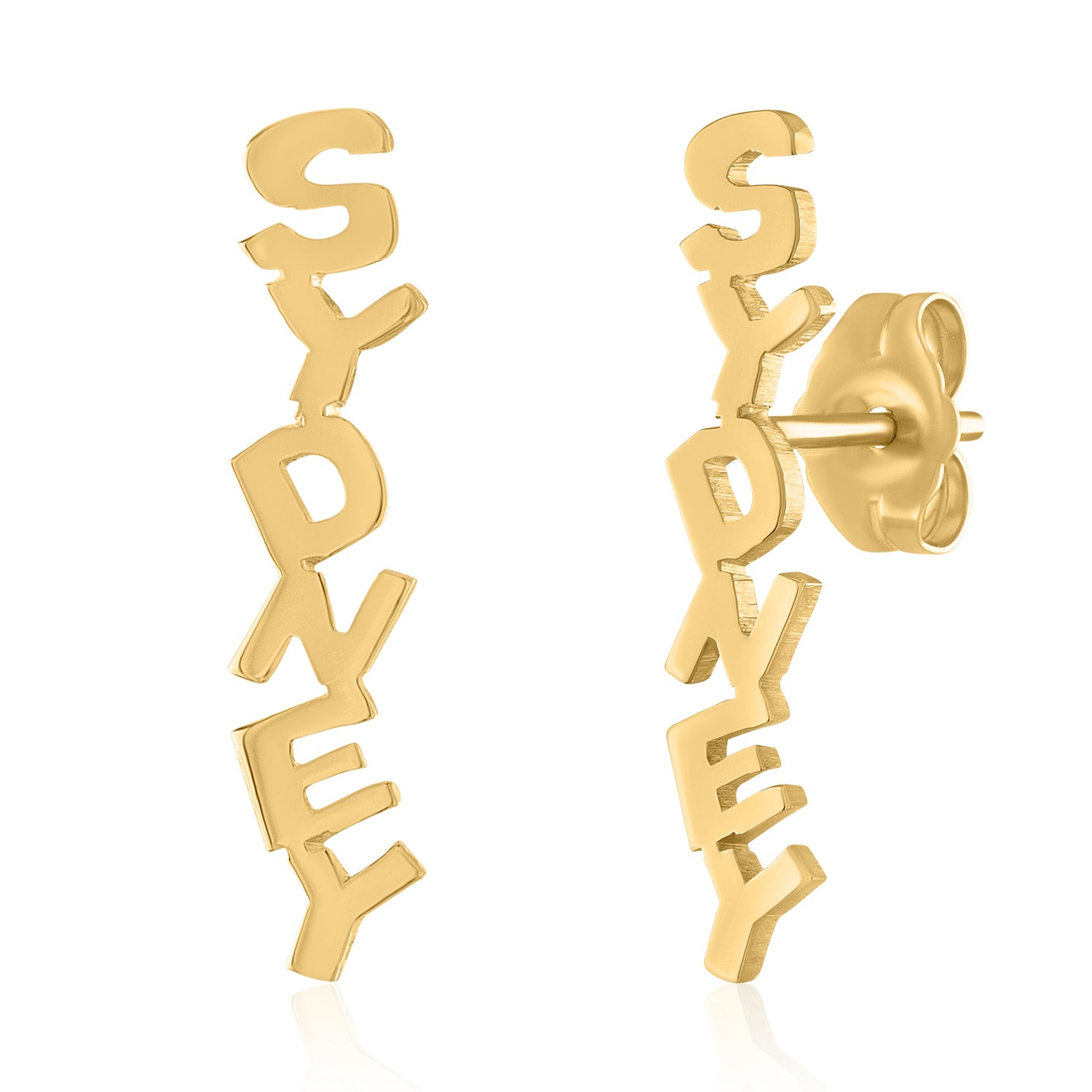 Single Zig Zag Studs