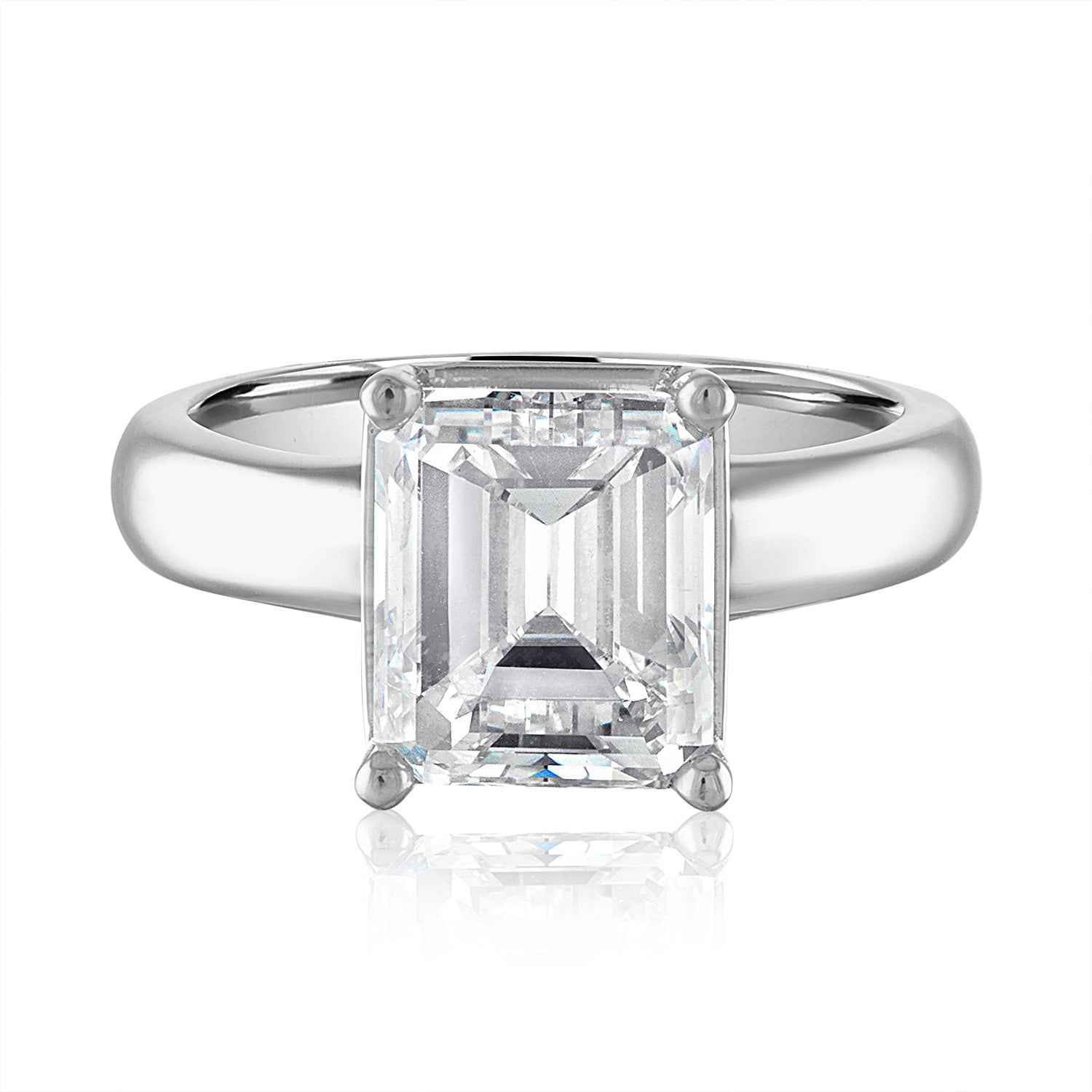 Emerald Solitaire Engagement Ring