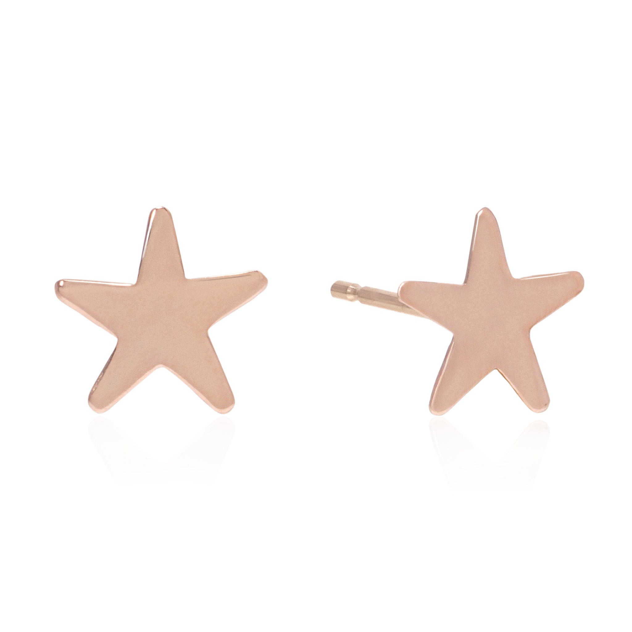 Rose Gold Star Studs