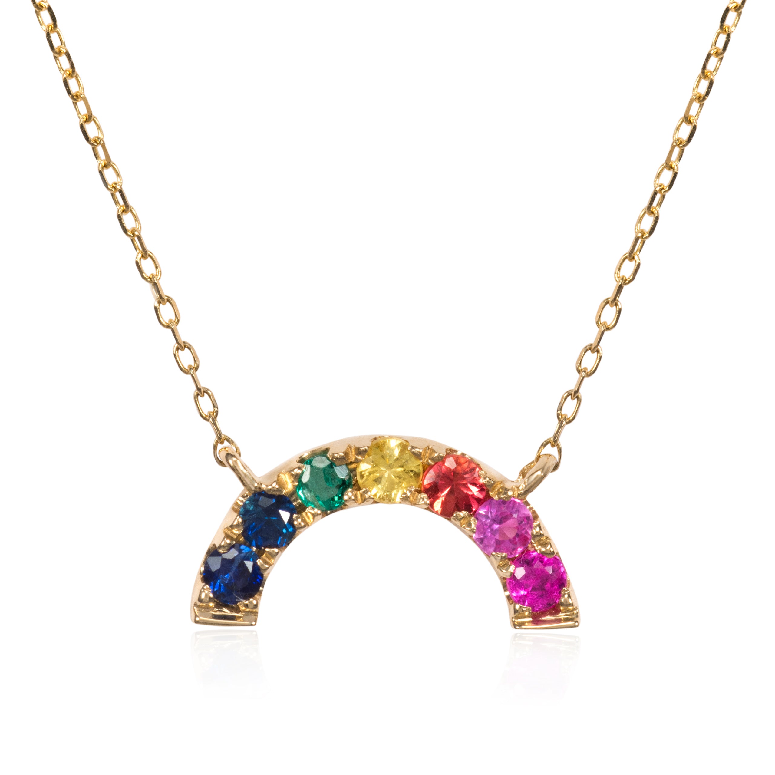 Sapphire Rainbow Necklace
