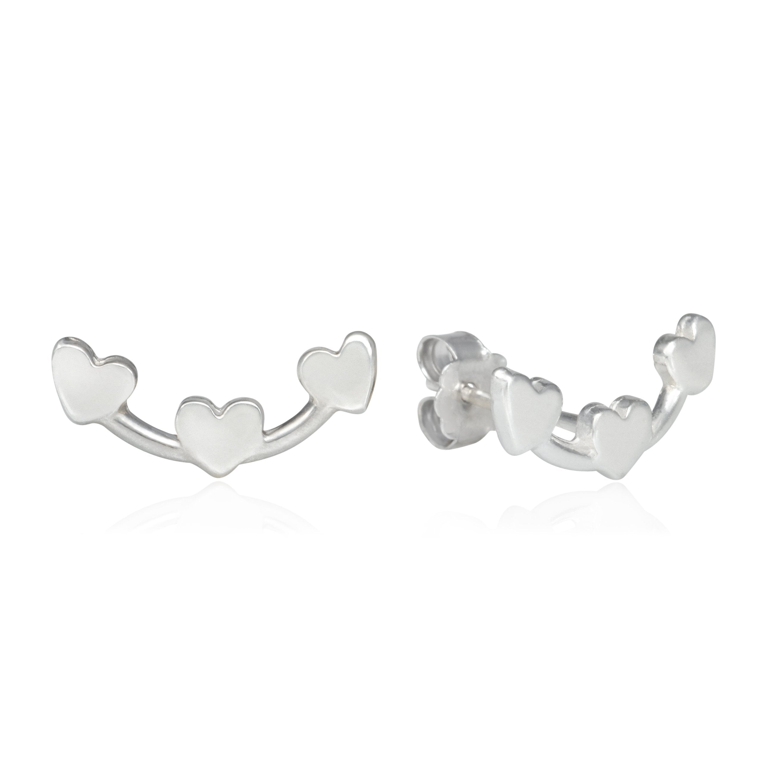 Triple Heart Studs