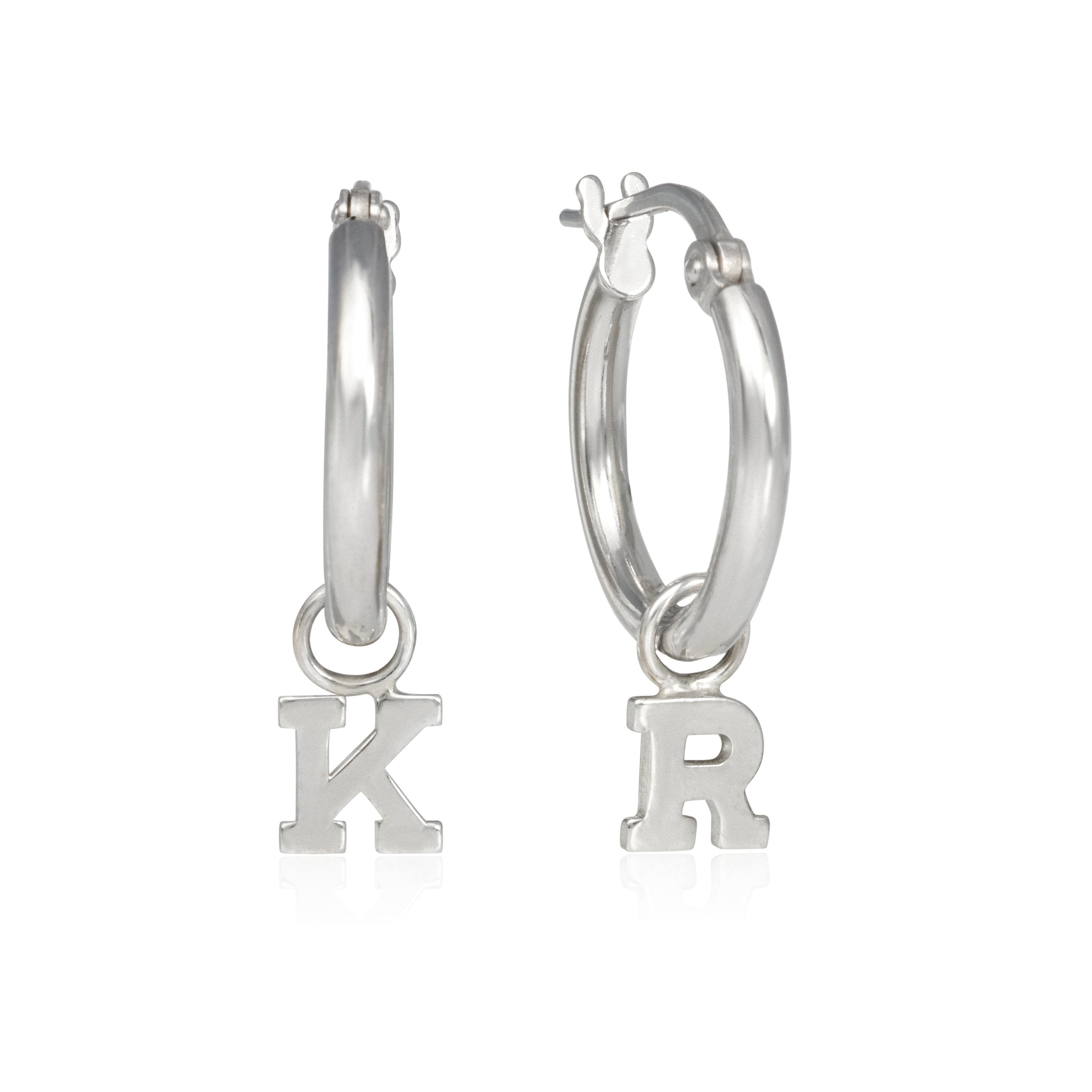 Block Mia Initial Single Hoop