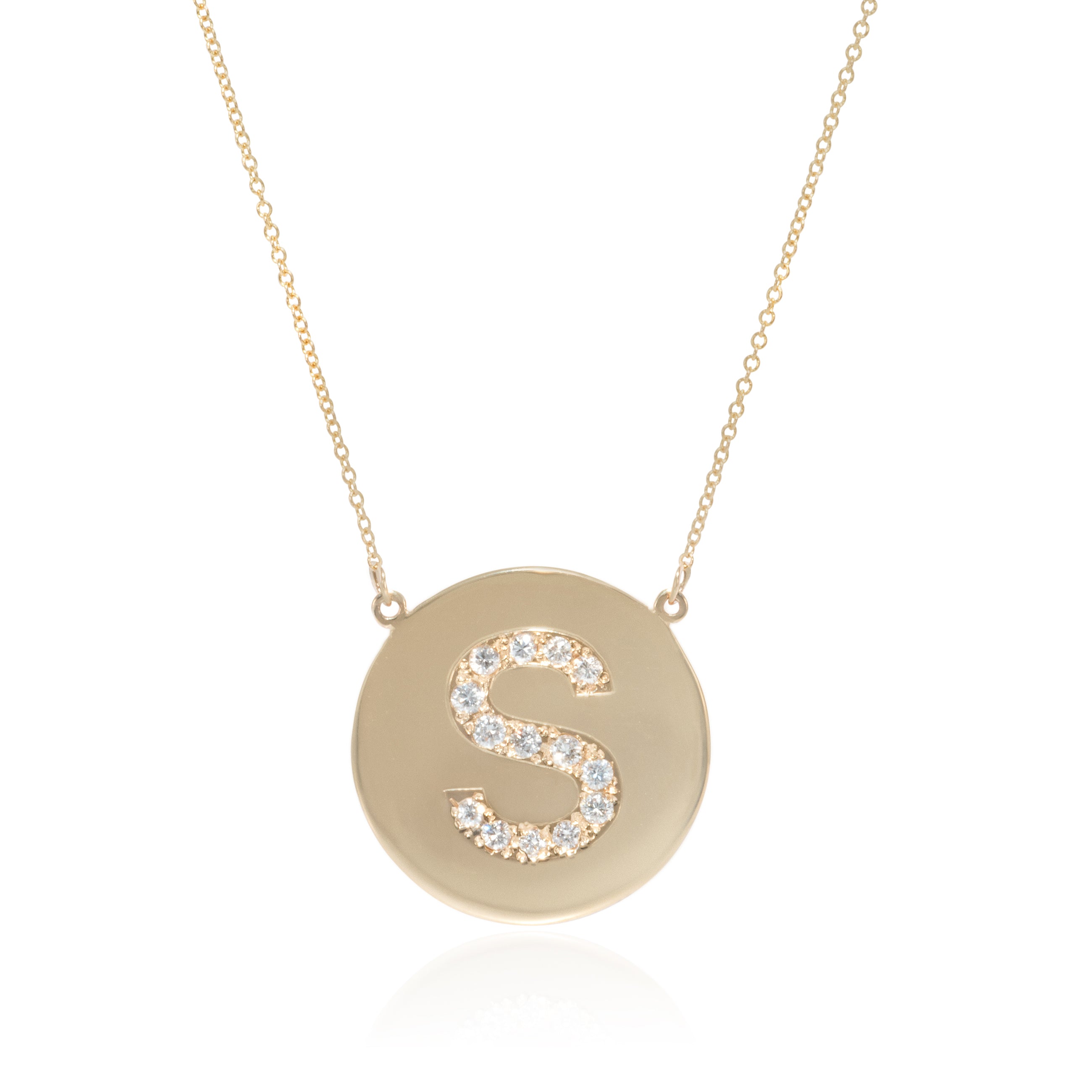 Sienna Diamond Initial Pave Necklace