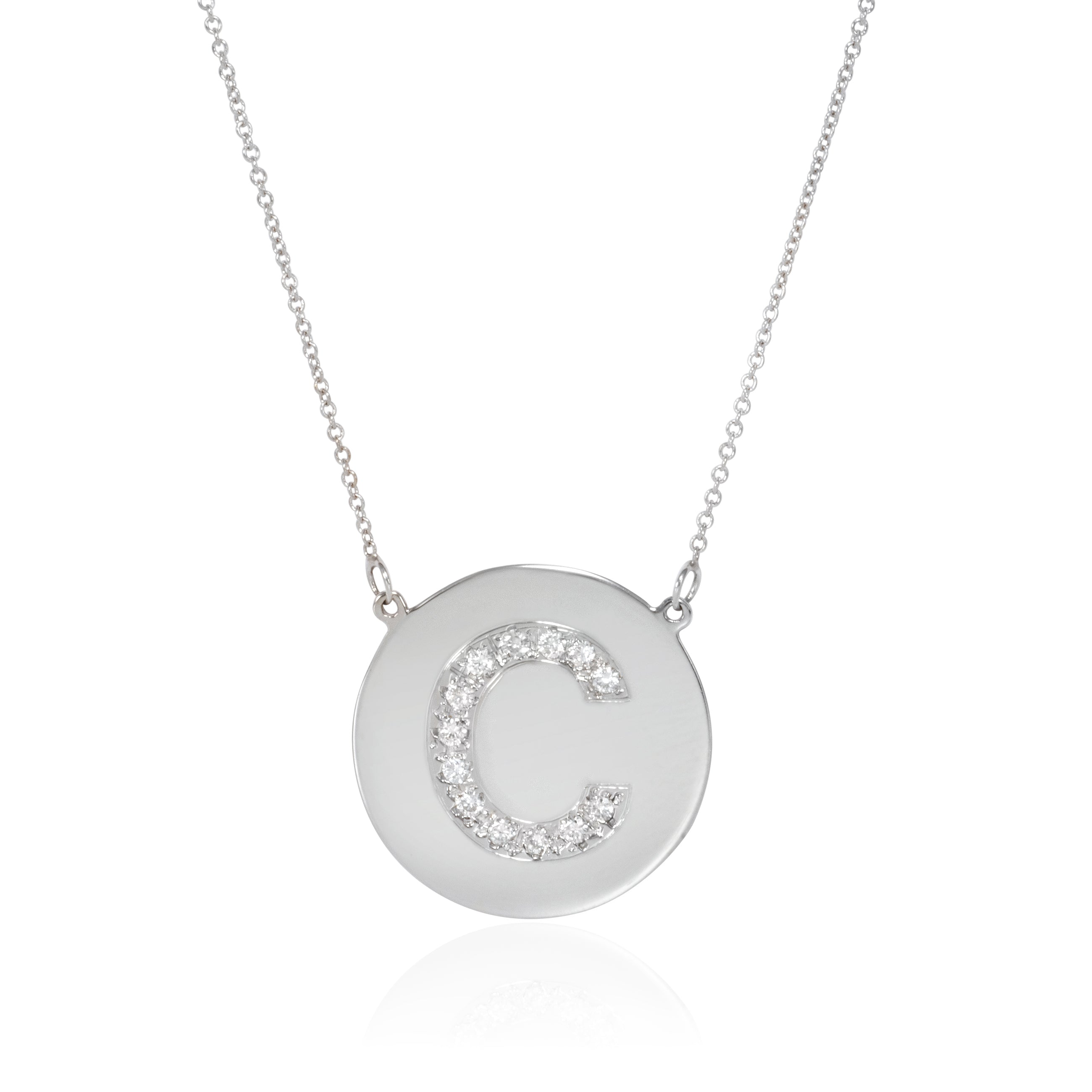 Sienna Diamond Initial Pave Necklace