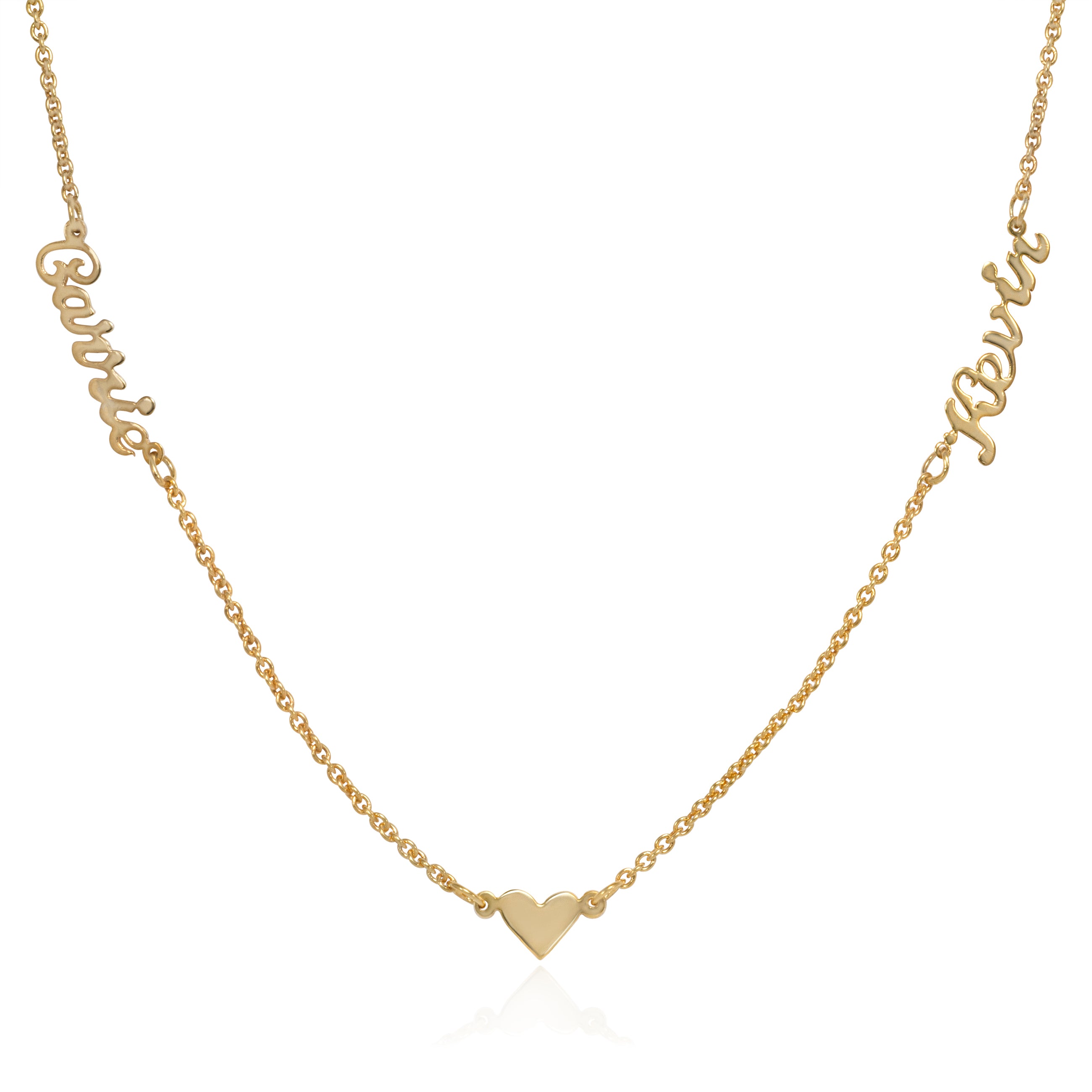 Duo-Name and Heart Necklace