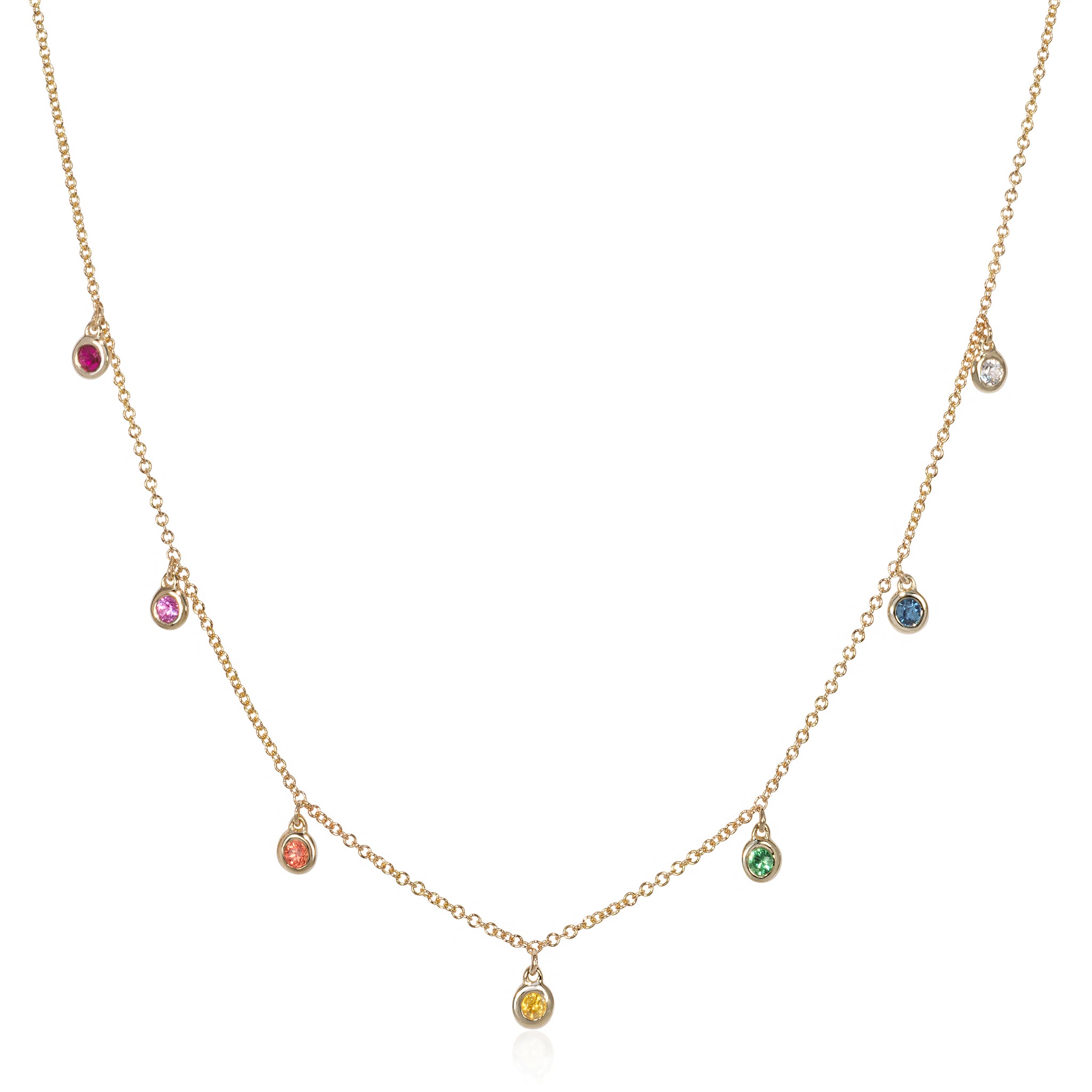 Rainbow Sapphire Necklace
