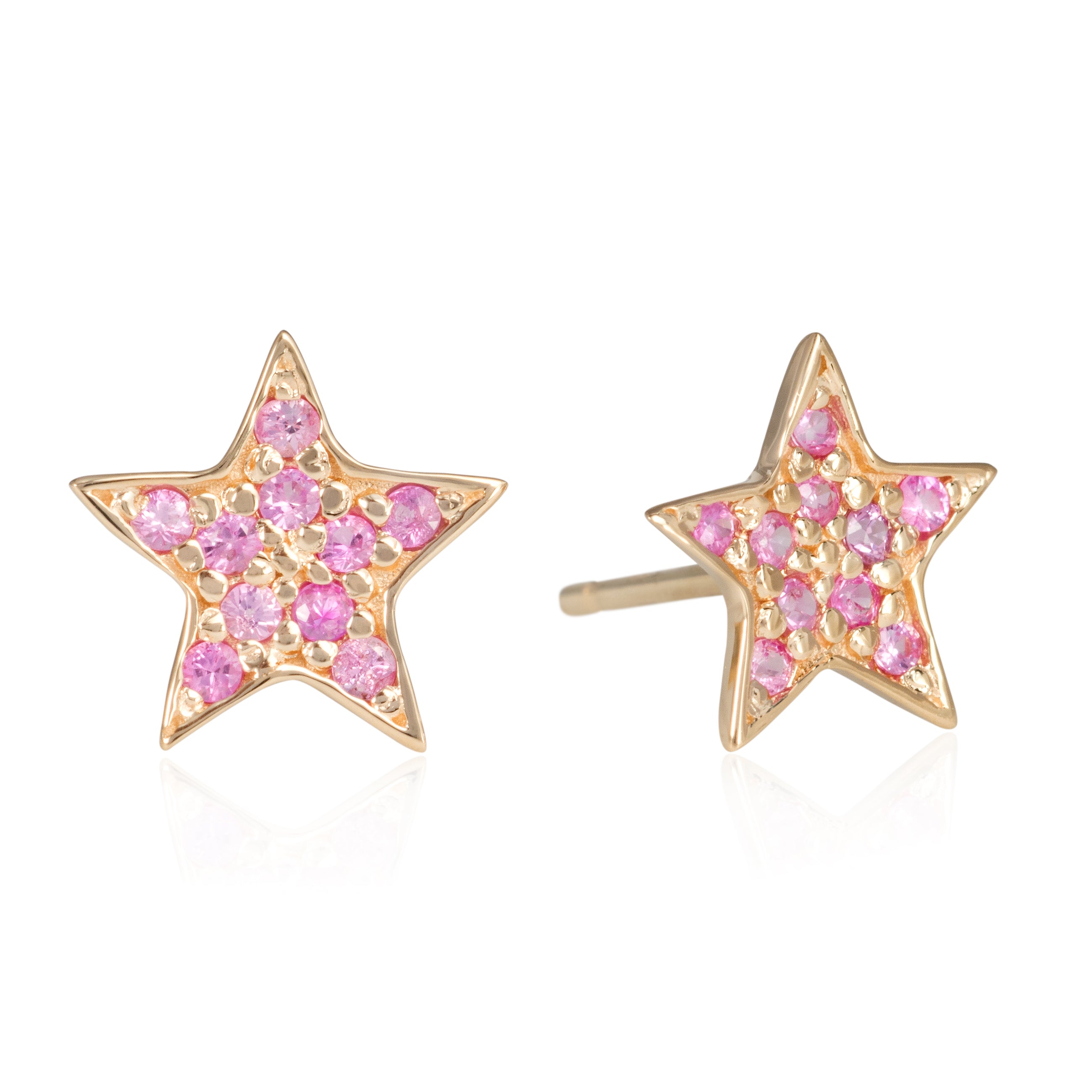 Pave Star Sapphire Studs