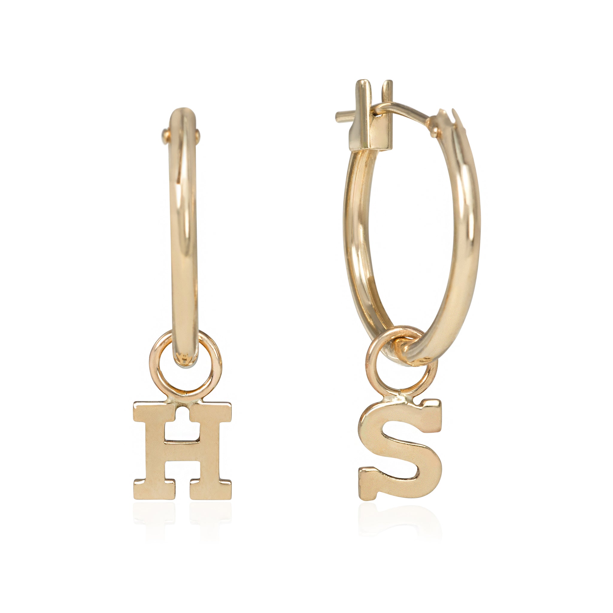 Block Mia Initial Single Hoop