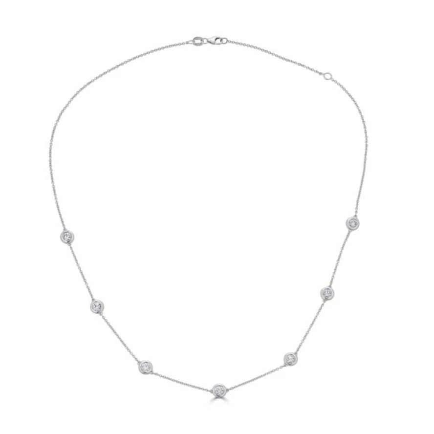 Diamond Bezel Chain Necklace (0.70tcw)