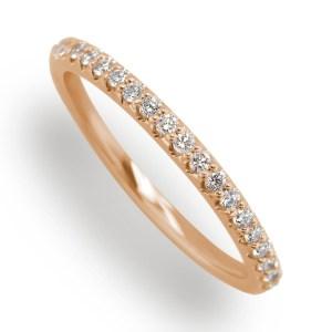 Platinum Micro Pave Diamond Wedding Band