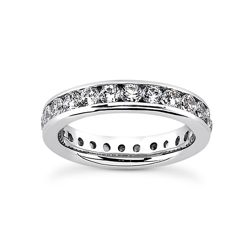Channel Set Wedding Band