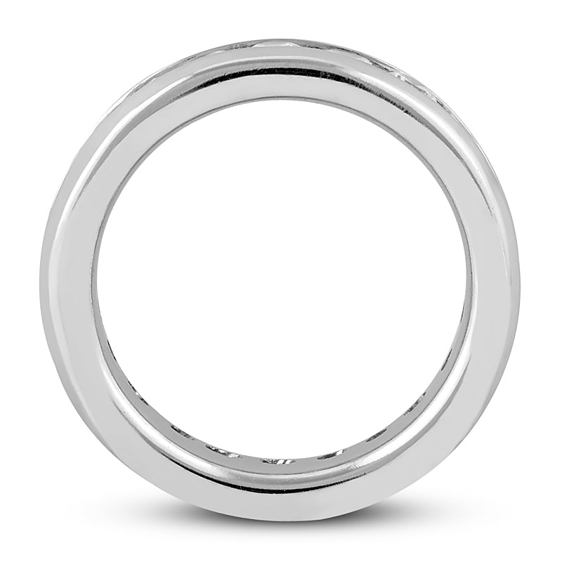 Channel Set Wedding Band