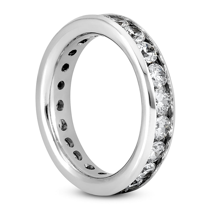 Channel Set Wedding Band