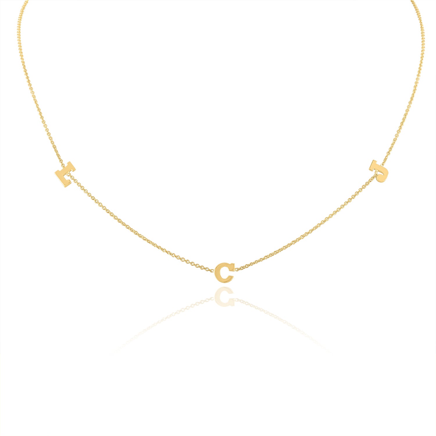 Block Andrea Initials Necklace