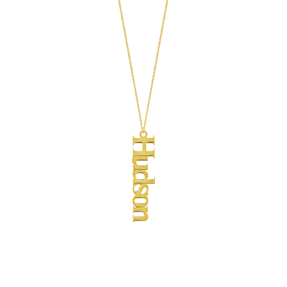 Hudson Vertical Name Necklace